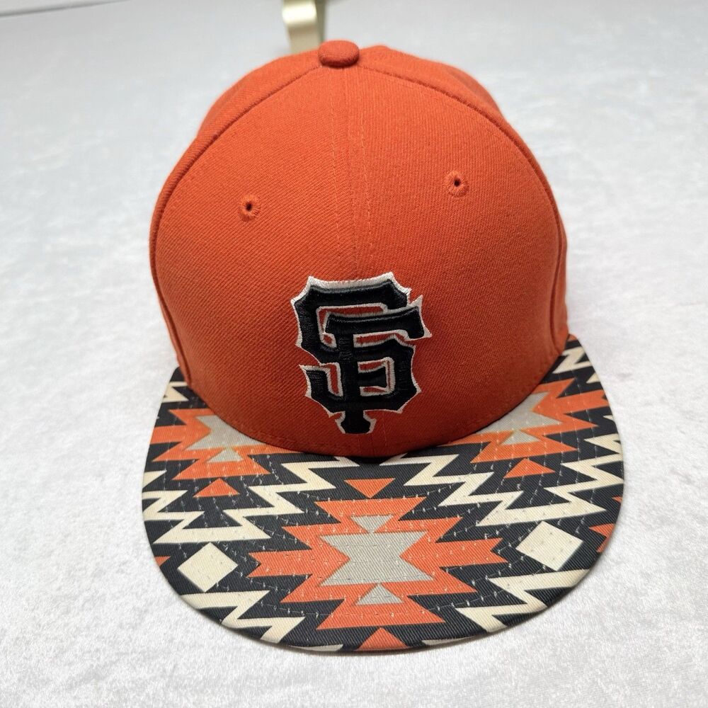 Vintage New Era San Francisco Giants Native Tribal Flat Brim Snapback Hat
